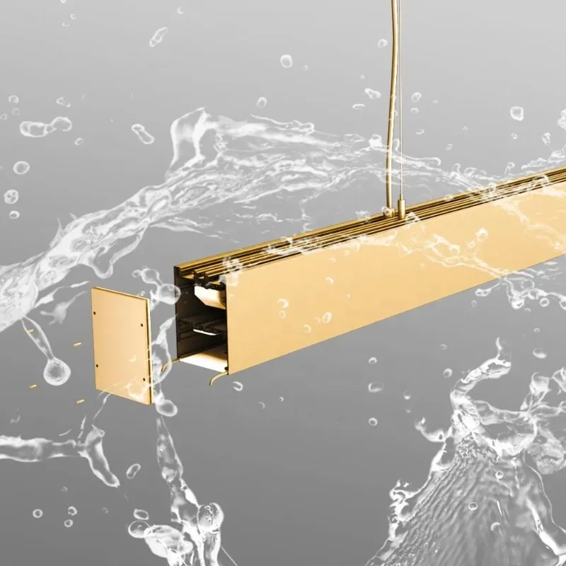 Hlinear L5075-P-W-L900 IP65 Прямой линейный линейный светильник серии уличный линейный подвесной светильник IP65 Светильник Линейная лампа для ванной комнаты