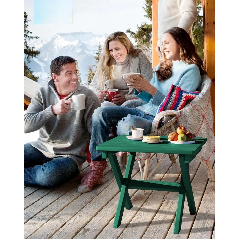 

Folding Outdoor Side Table Set of 2, Portable Adirondack Side Table, Green, Customized