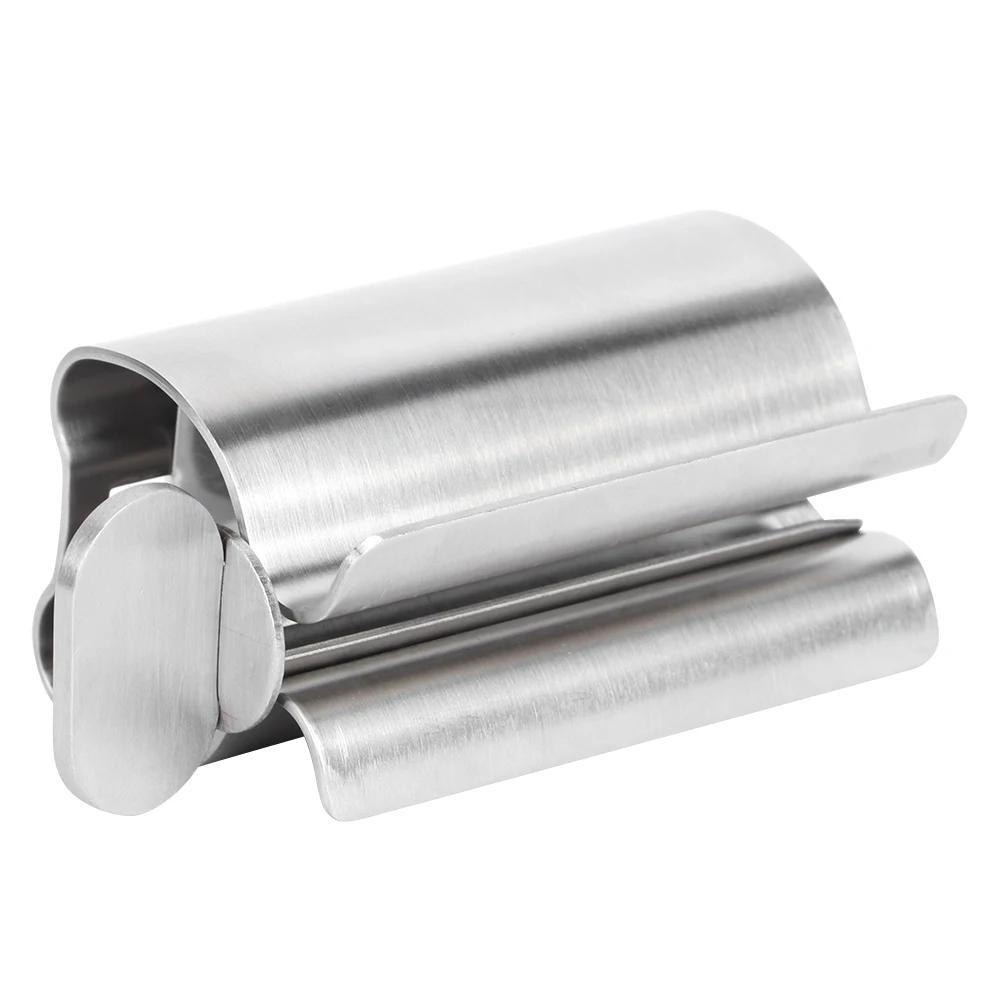 Dispensador giratorio de rodillo de acero inoxidable para ungüentos, cosméticos, accesorios de baño, rodillo de tubo exprimidor de pasta de dientes