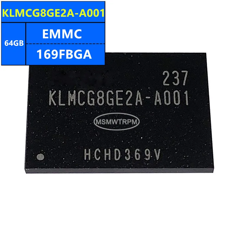 KLMCG8GE4A-A001 KLMCG8GE2A-A001 H26M78002ANR EMMC 64GB 169FBGA Memory Chip IC Electronic Components New Original