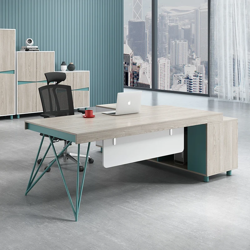 

Office desk and chair combination single person simple modern fashion boss manager supervisor office