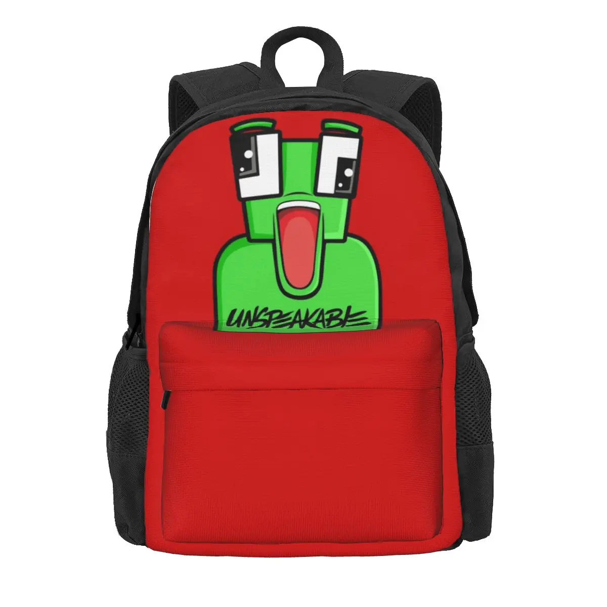 Green Frog-mochilas de dibujos animados para niños y niñas, bolsa de hombro para ordenador portátil, para estudiantes, para Youtube