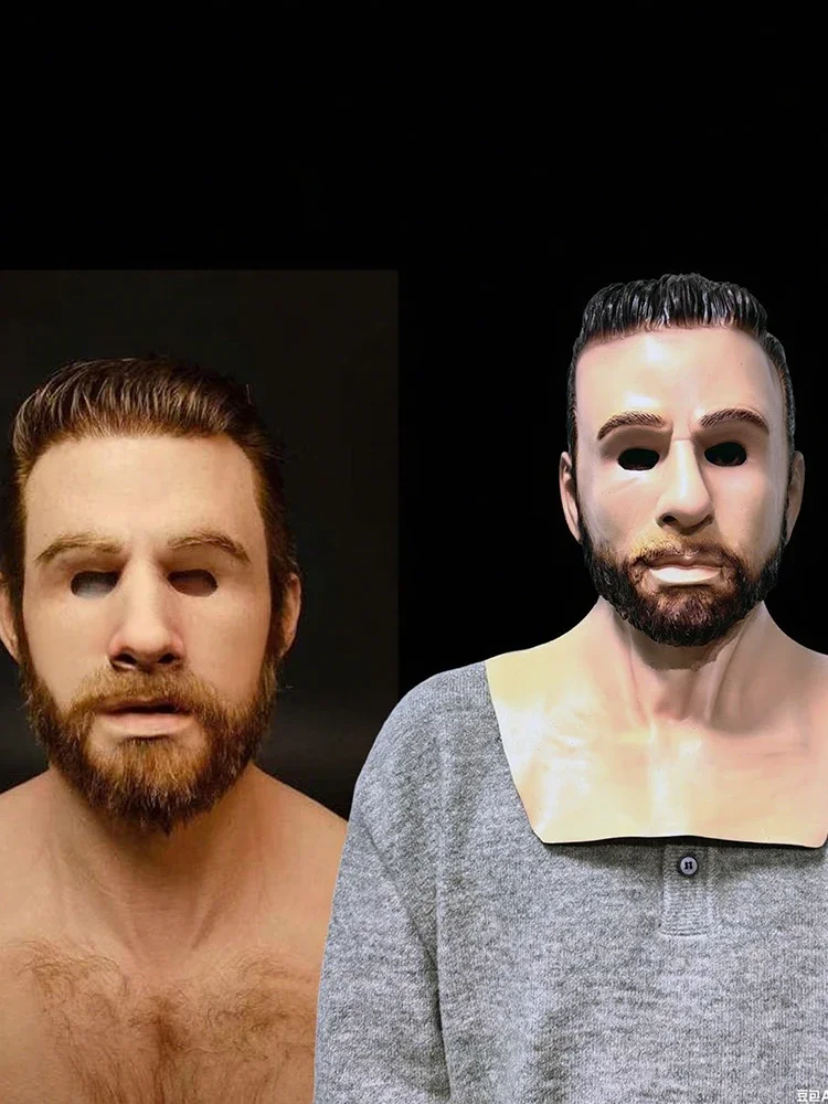 

Realistic Old Man Mask with Hair Wrinkle Old Person Full Head Mask Costume Props for Halloween Latex Old Man Elder Headgear