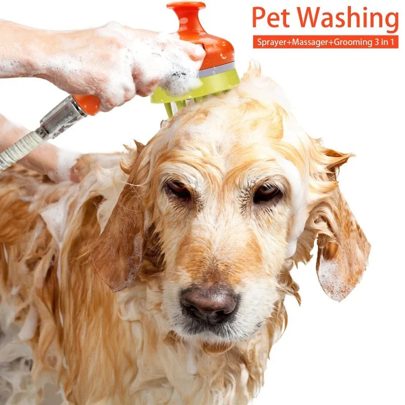 Thickened Boost Pet Shower Sprayer, Foaming Water Nozzle Faucet Attachment for Dog Bathing Grooming Home Pet Washing Tool