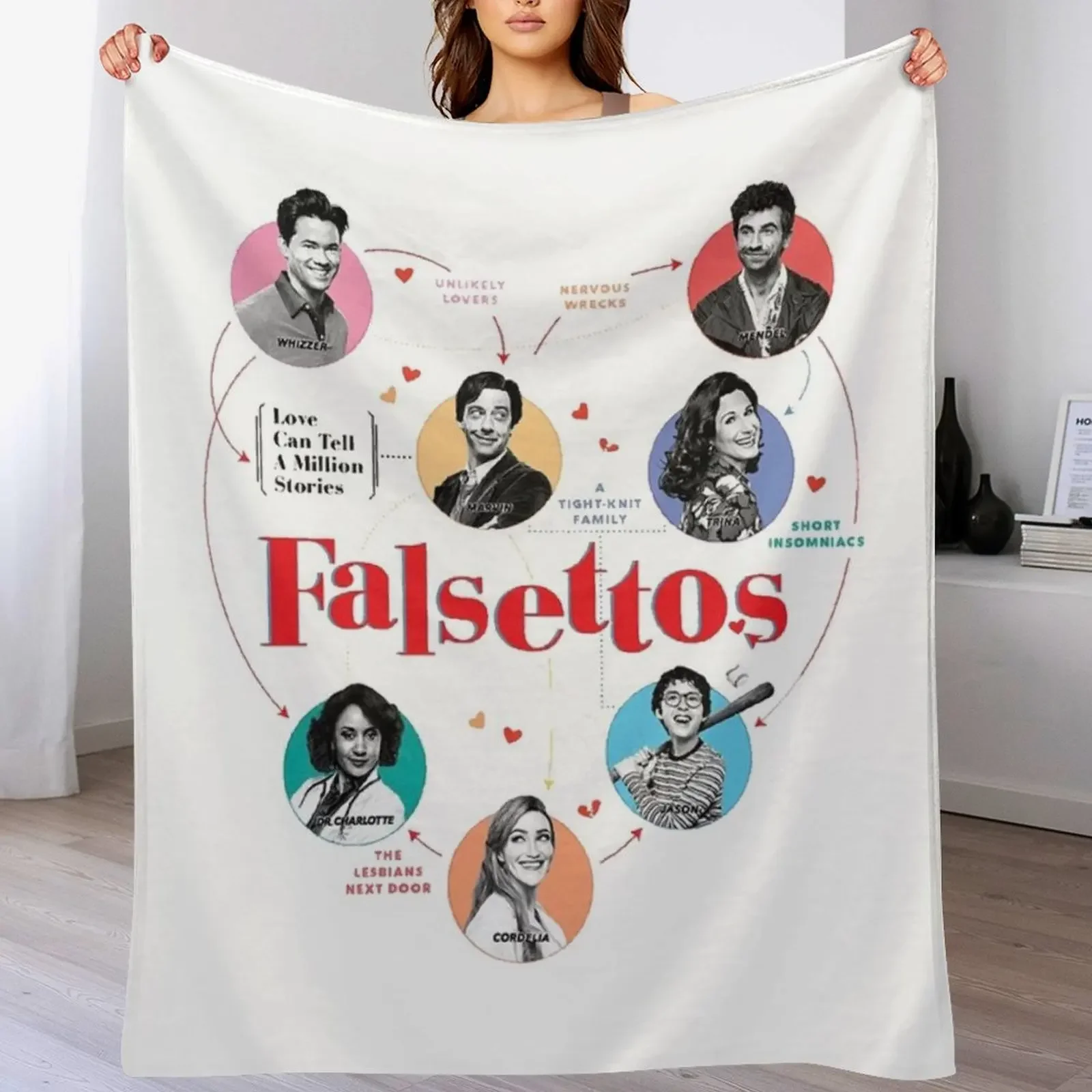 

Falsettos Revival Throw Blanket Stylish Decor Blanket Gift for Friends Roommate