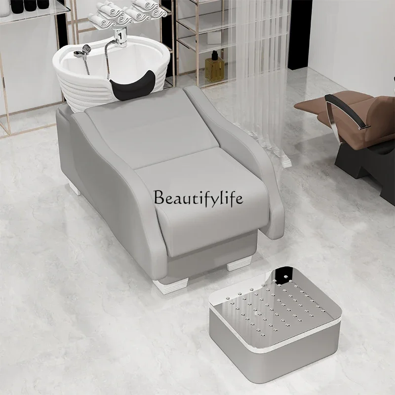 

02Half Lying Shampoo Chair Simple Salon Shampoo Bed