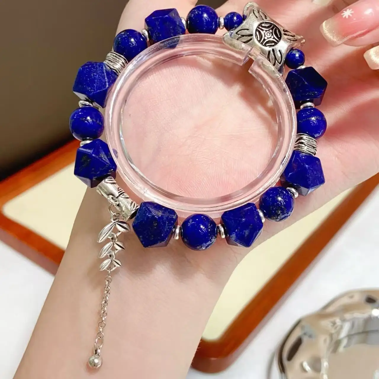 

New Chinese Retro, Lapis Lazuli, Tang Baling Bracelet, Women's Light Luxury Fashion Bracelet, Original Design