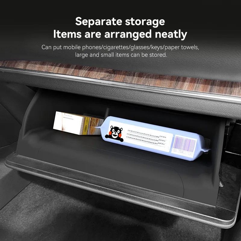 Glove Box Storage Organizer for 2026 Nissan Patrol Y63 & Armada, Center Console Armrest Accessories 3