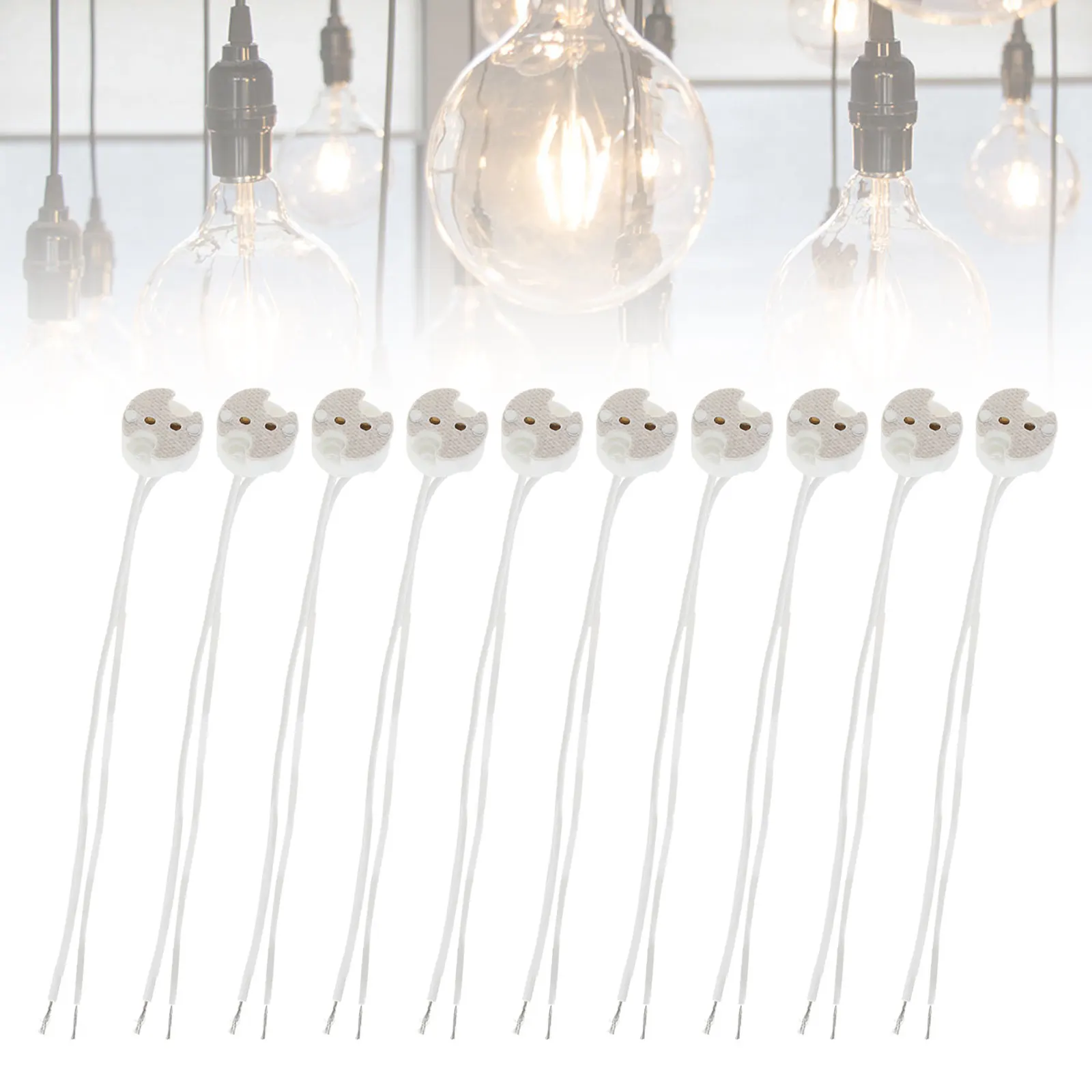 10pcs MR16 GU5.3 Led Bulb Base Lamp Holder Ceramic Socket Adapter for LED Bulb / Halogen