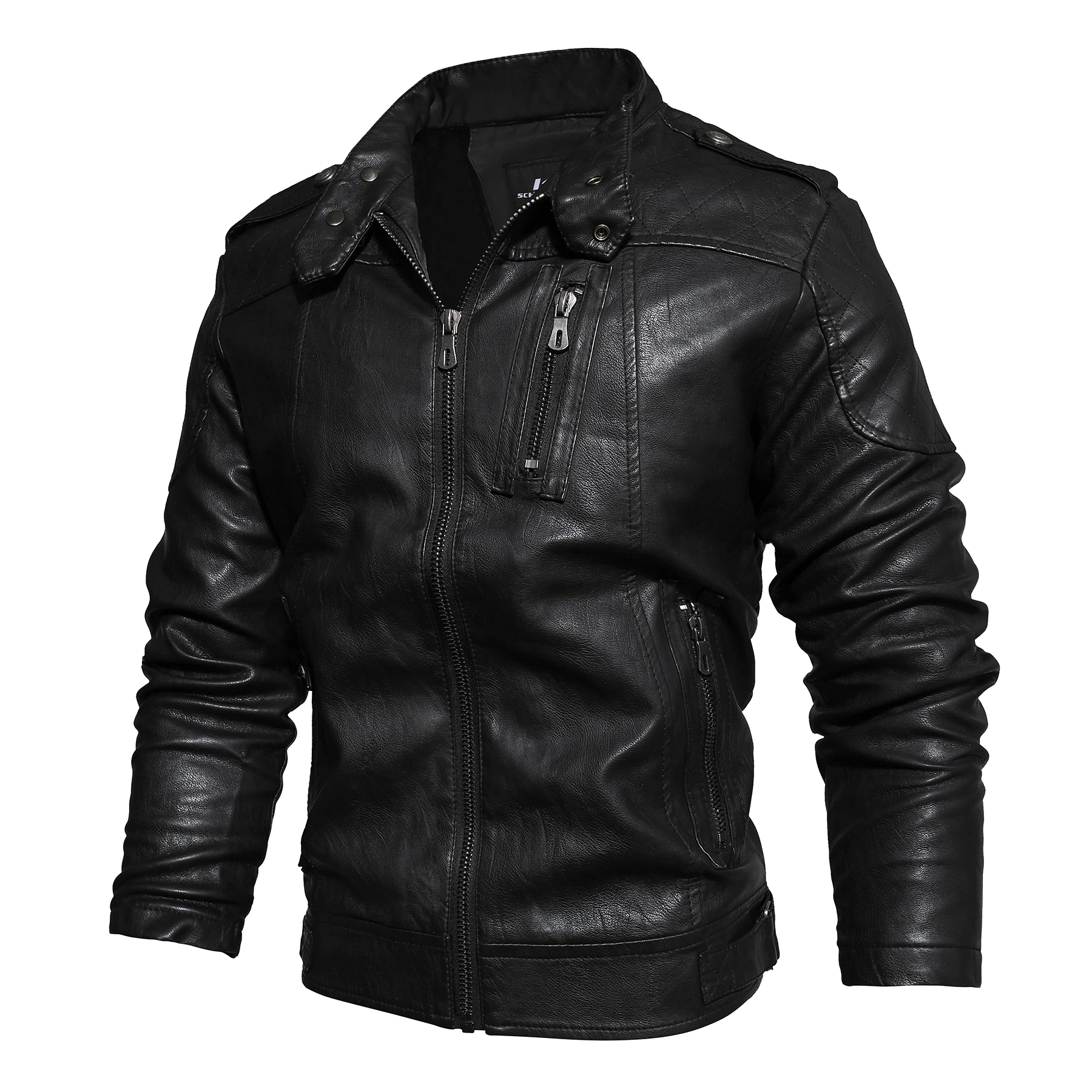 

Men Coat Winter Leather Jacket Genuine Men's Clothing Casual Jackets Coats Faux Leather Vintage Biker Jacket Men Windproof
