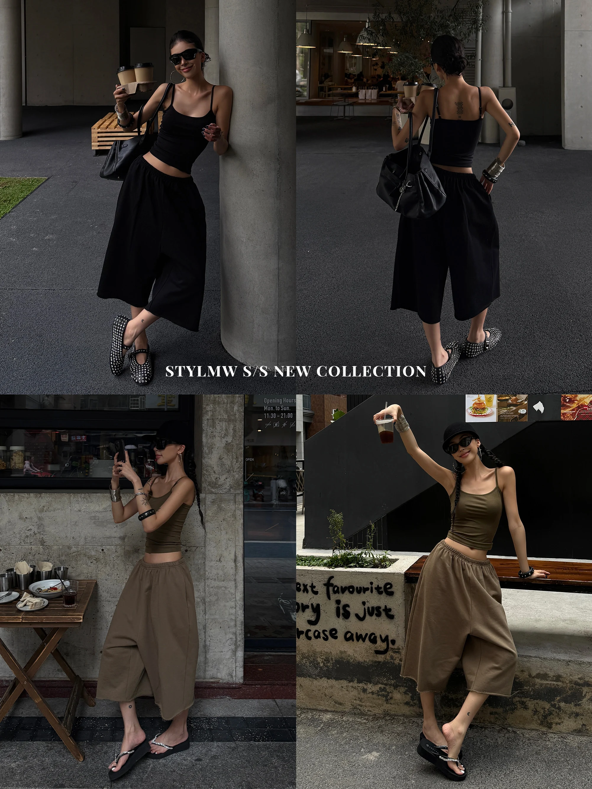

Stylish Wide Leg Five-Point Casual Pants for Women American Street Loose Drape Color Versatile Comfortable Cotton Trousers
