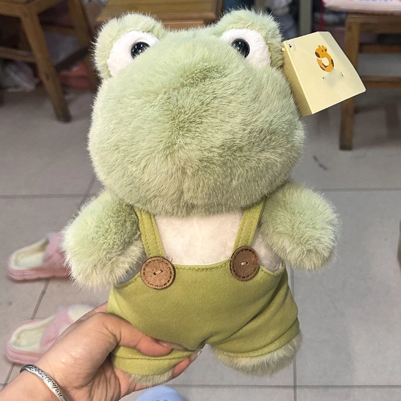 Peluche Nuovo cinturino Pantaloni Rana Peluche Bambola carina Cuscino per dormire Regalo per ragazza Piccola bambola Tessuto morbido imbottito in cotone per la pelle