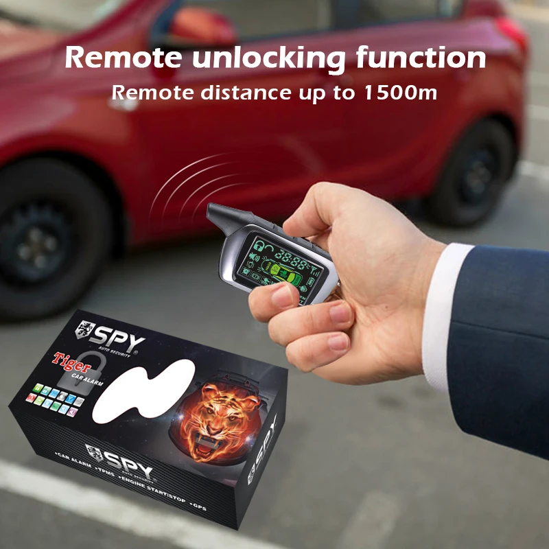 hot selling 1500m Long Range car Burglar Alarm systems SPY Super  Monitoring Best Two Way Car Alarm System With LoRa Technology