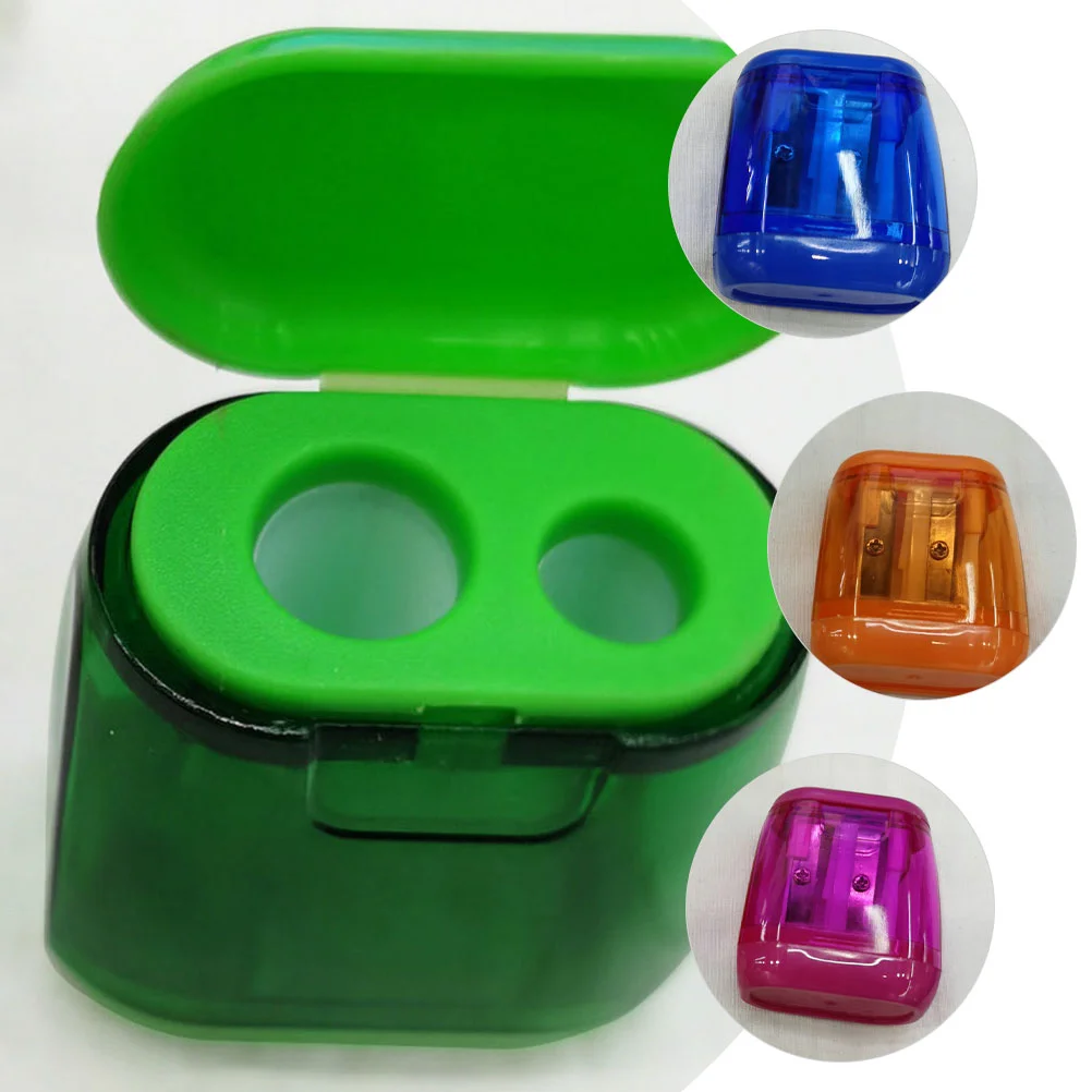 4 Pcs Pencil Sharpener Sharpening Tools Kids Sharpeners Colorful Plastic Supply Small Convenient