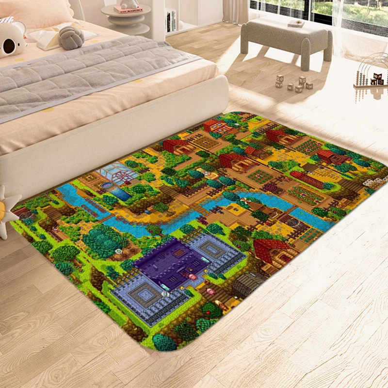 Sleeping Room Rugs B-Stardew B-Valley Floor Mats Front Door Funny Doormat Washable Non-slip Kitchen Mat Bedroom Carpet Bathmat