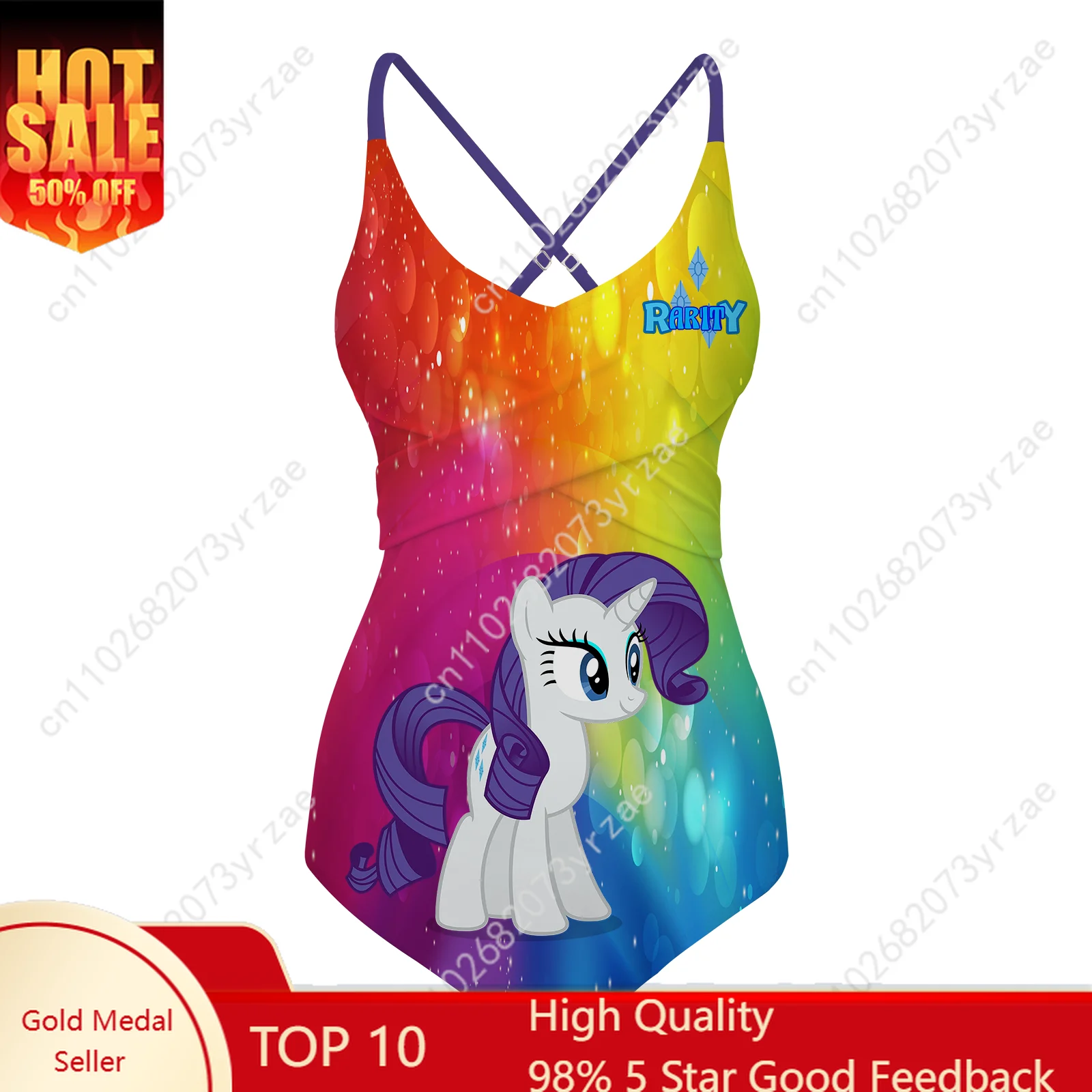 

Rarity Halter Back Swimsuits Womens Bathing Suit My Little Pony Friendship Is Magic Sexy Bikini Custom Swimsuit