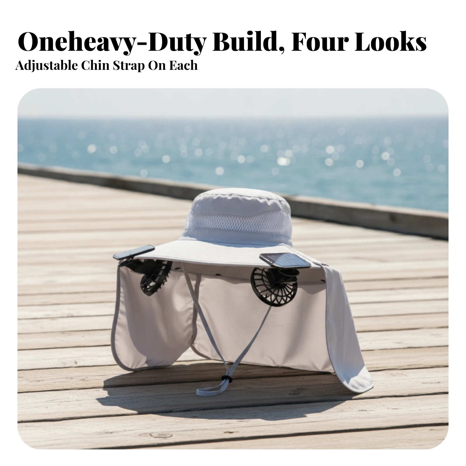 Solar Fan Hat Lightweight Fan Hat with Solar Panel Headwear Breathable Gender-Neutral for Anglers, Gardening, Hiking