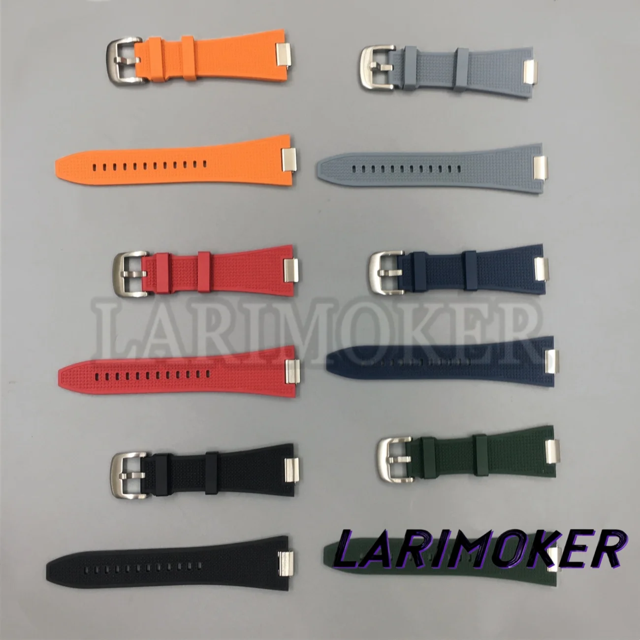 Black Red Green Orange Blue Rubber Strap 27mm Rubber Watch Bracelet Fit 40mm PRX Super Players Watch Case Watch Replacement Wris