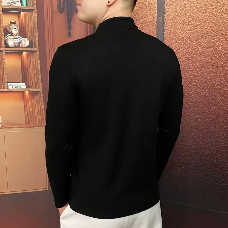 Herfst en winter Nieuw licht luxe nep tweedelig sweatshirt voor heren Modieuze zakelijke trui met lange mouwen