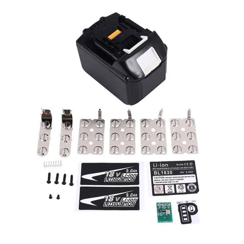 Bestsale-BL1890 Li- Battery Case PCB Charging Protection Circuit Board Shell Box BL1860-15 For 18V 9.0Ah Sticker Label