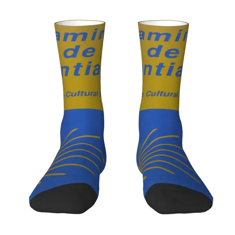 Custom Camino De Santiago Mens Crew Socks Unisex Novelty 3D Printed Dress Socks