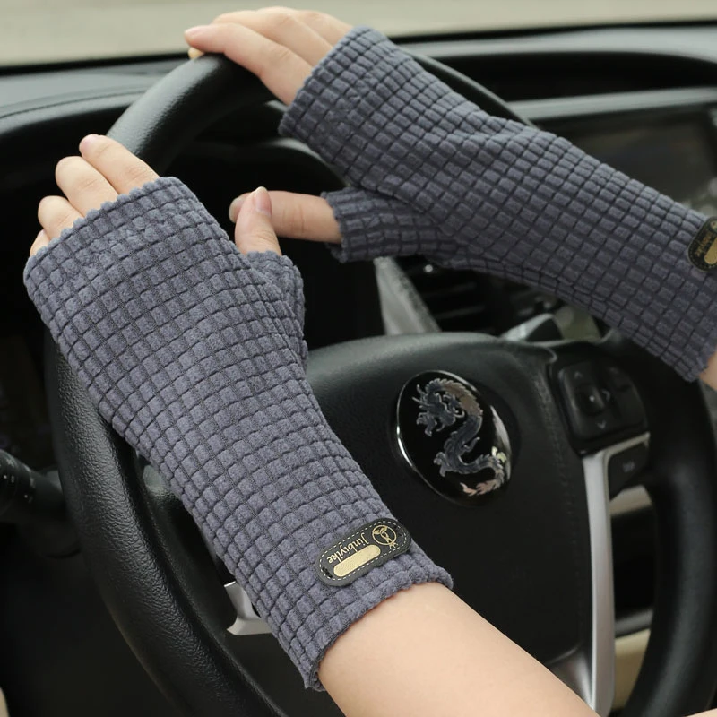 Guantes de medio dedo para mujer, manoplas cálidas de invierno, estilo Unisex, deportes al aire libre, recorridos de ciclismo