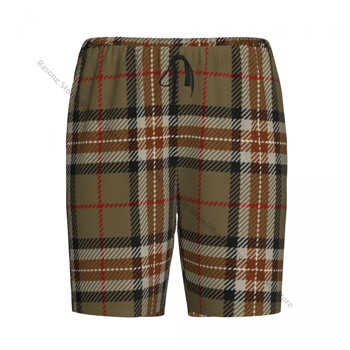 

Men's Short Sleep Pants Scottish Tartan Geometrical Culture Folk Elements Mens Pajamas Pants Sleepwear