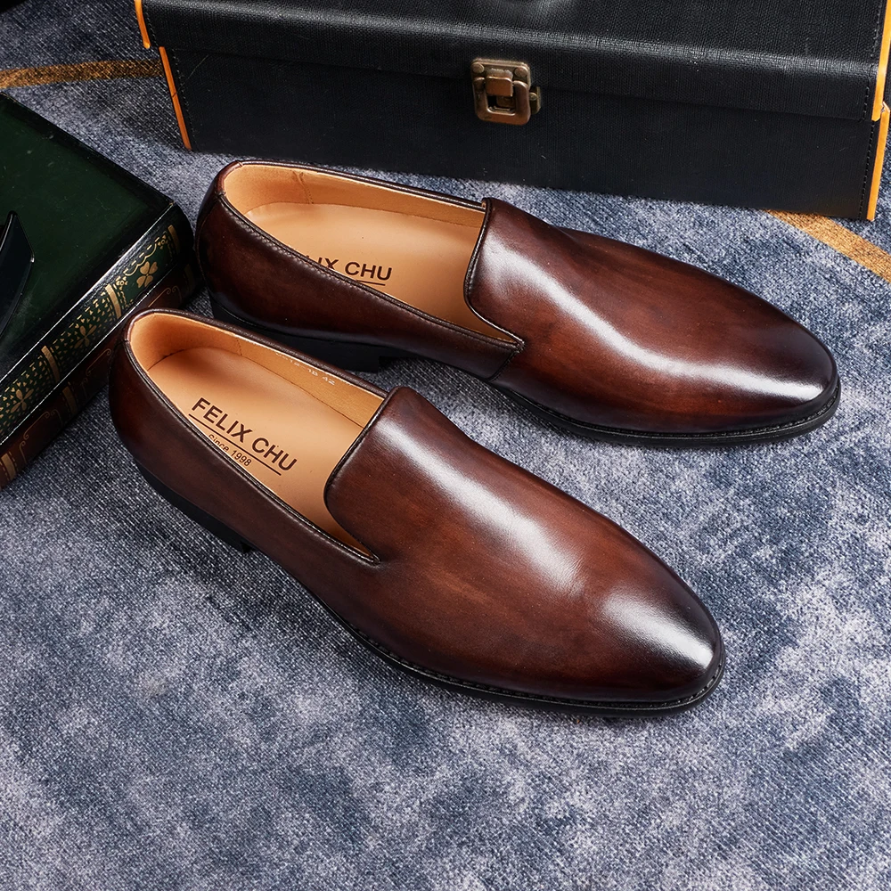 Classic Le Fu Men's Shoes Size 39-46 Casual Business Comfortable Fashion Brand British Gentleman Social Footwear