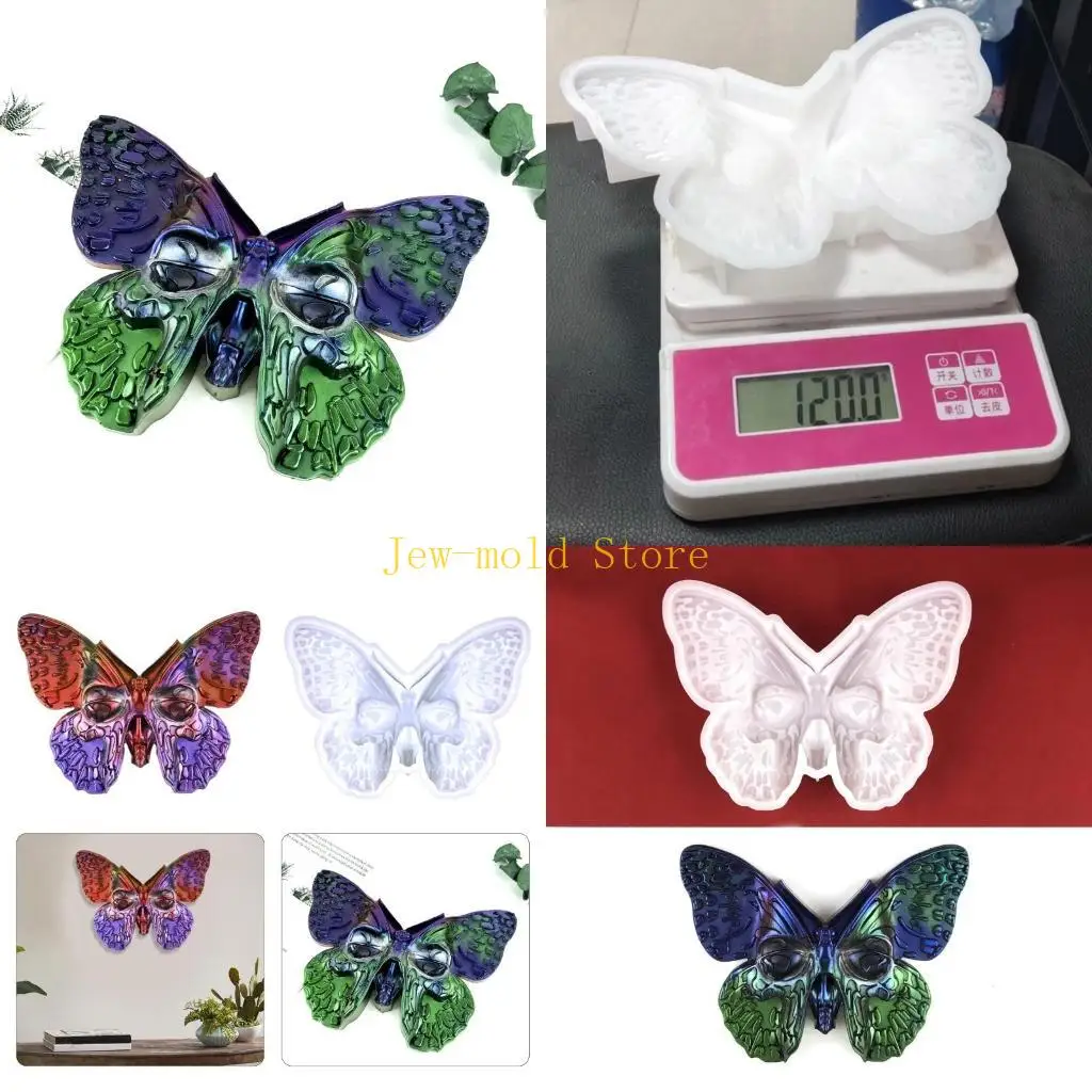 

C71B форма для черепа бабочки DIY настольные украшения кулон ювелирные изделия форма для эпоксидной смолы