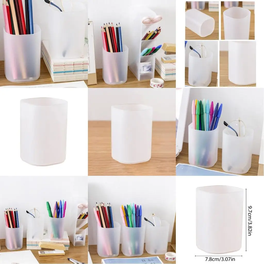 

Desktop Cosmetic Organiser Box Pen Display Pot Makeup Brush Cup for Students