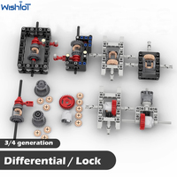 MOC Modified Differential Lock Compatible with Legoeds Building Block Gear 65413 65414 Gearbox Tech Hole Arm Beam for Car Model