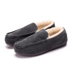 Nova tendência de inverno sapatos masculinos mais veludo grosso quente selvagem ervilhas casuais sapatos simples confortável respirável não-deslizamento sapatos de algodão