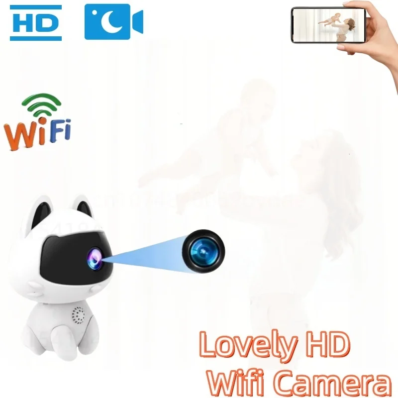 

HD Mini Wifi Camera Voice Remote Video Calls Lovely Home Intelligent Monitoring Night Vision Surveillance Indoor Baby Monitor