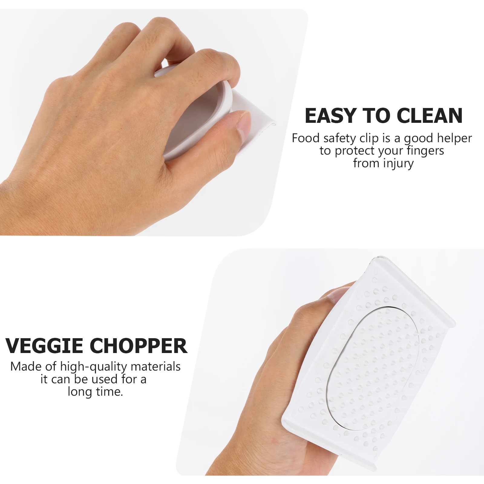 

2Pcs Food Safety Holder Vegetable Cutter Lightweight Kitchen Tools Mandoline Slicer Grater Accessories