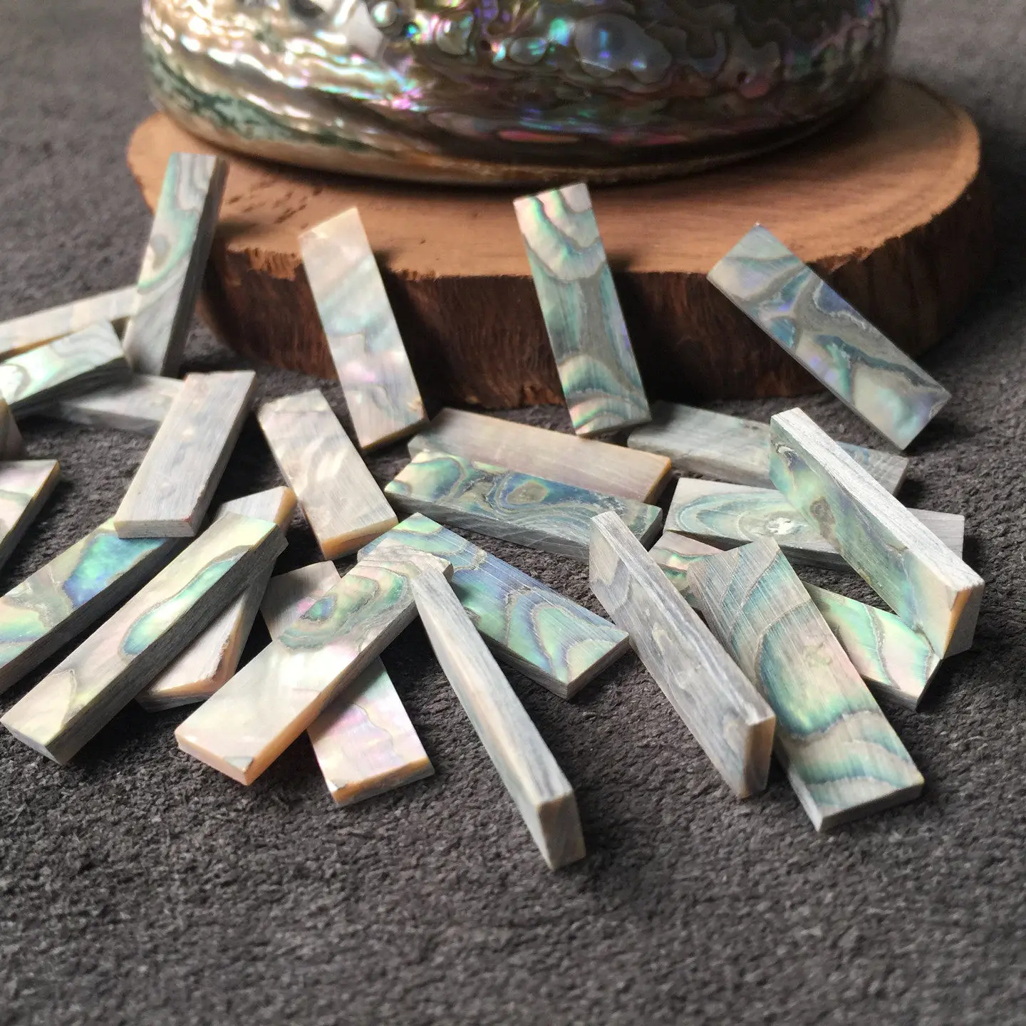 2mm Thick Natural Mexican Abalone Shell Pieces-DIY Decorative Accessories For Five Musical Instruments-DIY Materials