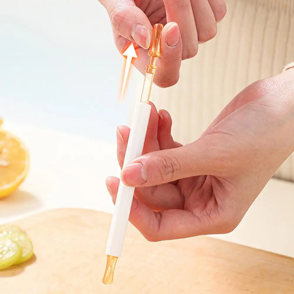 Pen-shaped Fruit Fork Multi-purpose Fruit Forks Slicers for Home Outdoor Use Pen-shaped Design Food-grade Material for Kitchen
