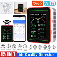 NEW 15 In 1 Air Quality Monitor WiFi Carbon Dioxide Detector CO2 Meter CO TVOC HCHO PM2.5 PM1.0 PM10 Temperature Humidity Meter
