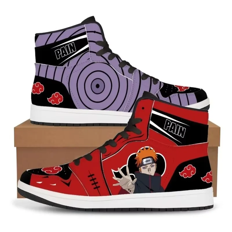 Naruto Anime Uchiha Itachi Akatsuki Sneakers Scarpe casual Scarpe da basket Stampa di cartoni animati Scarpe basse comode Regalo di compleanno