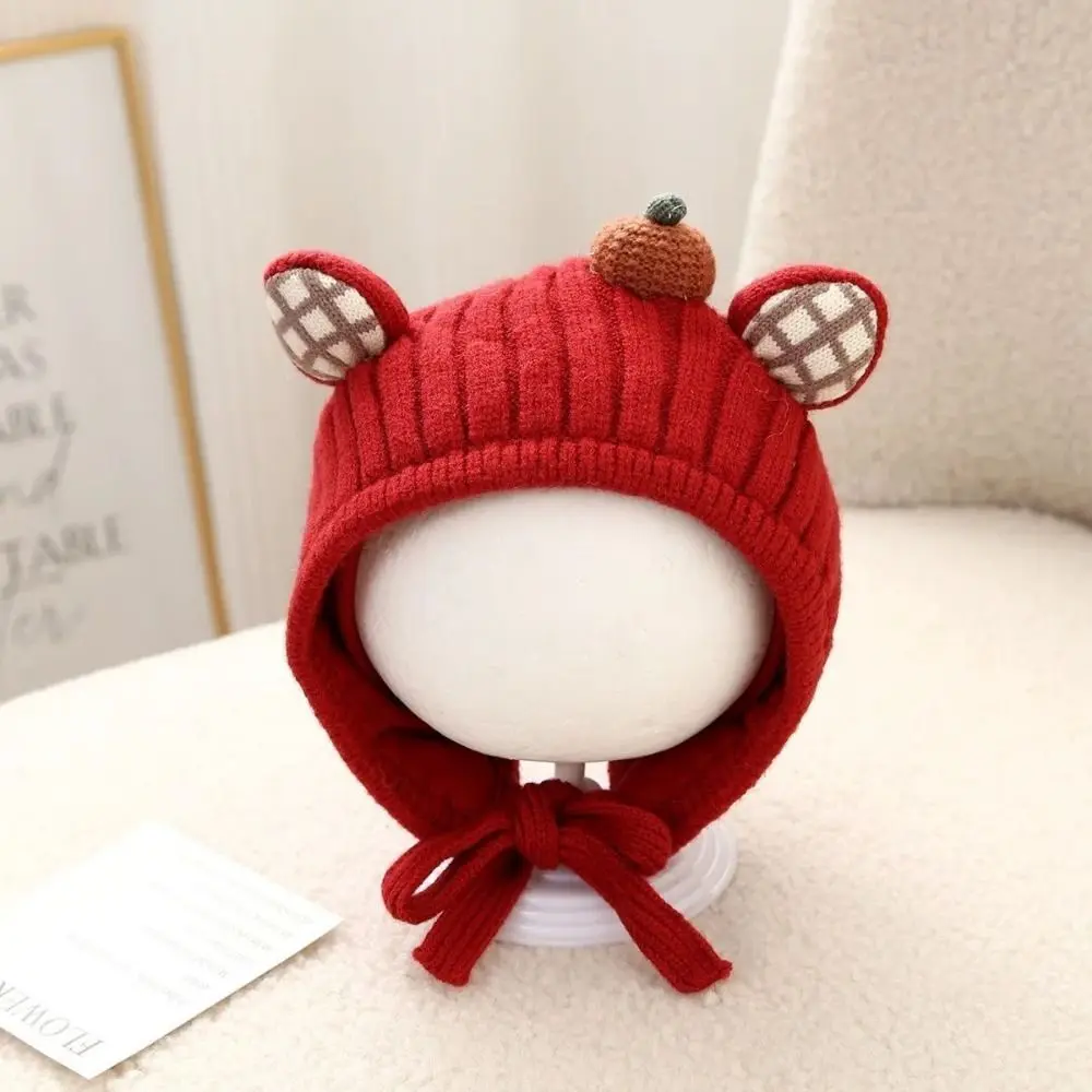 

Cute Winter Baby Crochet Hat Cold-Resistant Breathable Toddler's Plush Knitted Hat Windproof Thermal Kids Ear Protection Hat
