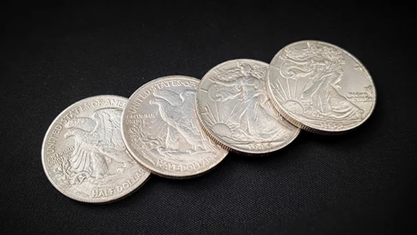 スペースフォールマジックコイン (ウォーキングリバティ) - 驚異のコインバニシング効果を備えたプロフェッショナルなクローズアップ & ストリートイリュージョンセット