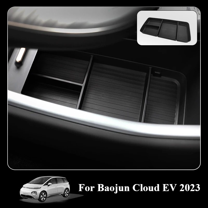 For Baojun Cloud EV 2023 Car Interior Central Control Lower Storage Box Central Modification Separation Storage Supplies Tools