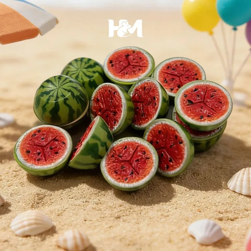 10 pcs pitaya watermelon /doll house/miniatures fruit/moss terrarium decor/model