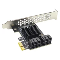 Tarjeta de expansión PCIe SATA III de 4 puertos, 6Gbps SATA 3,0 a PCI-e 1X, tarjeta controladora, adaptador PCI Express, tarjeta adicional PCI-E X4 X8 X16