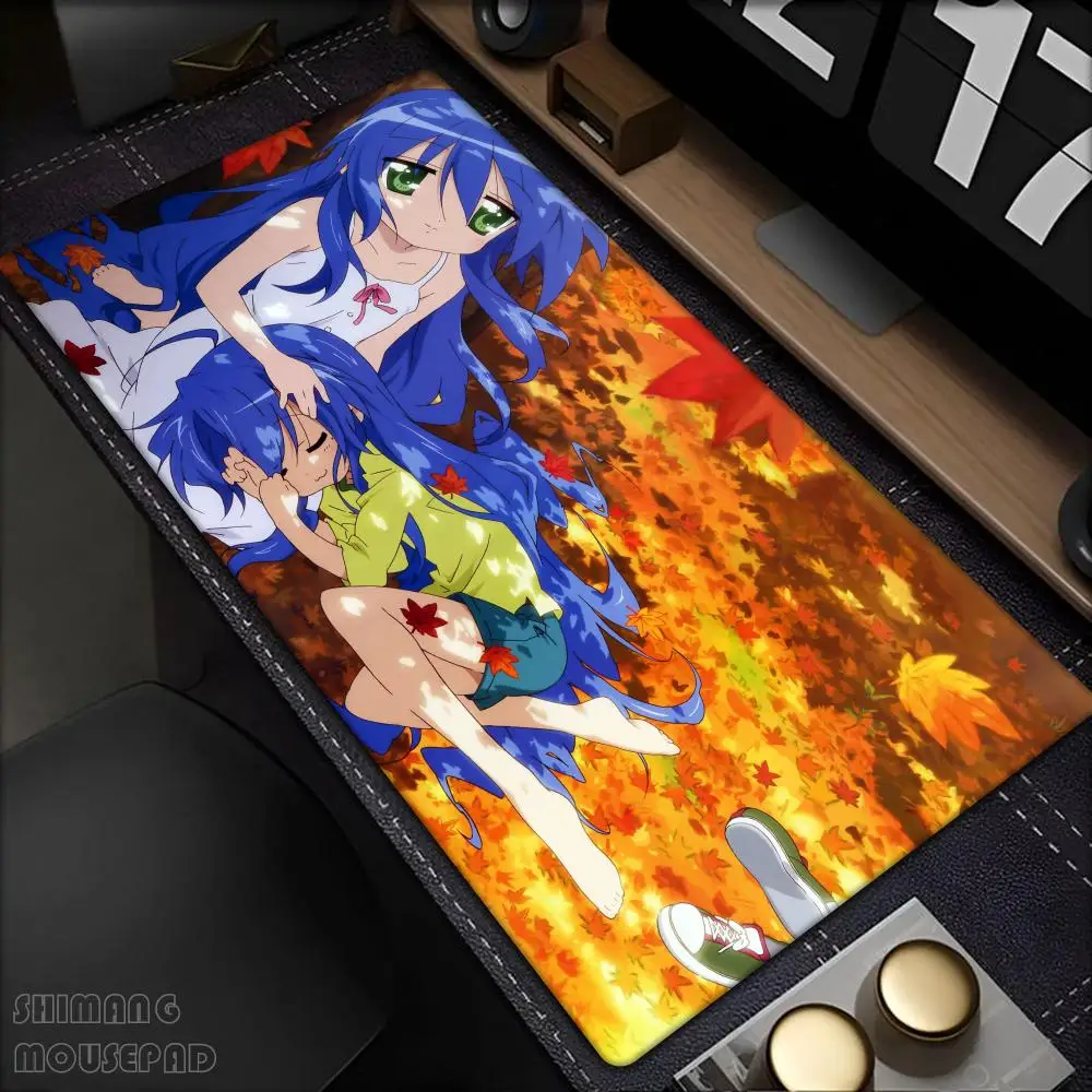 

Lucky Star Anime pad electronic sports kawaii accessories HD Print Computer Lock edges Large game accessories Rubber Mouse Pad