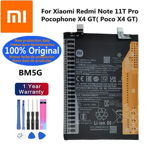 BN59 BP47 BM5A BM5G BN5H Originalbatteri för Xiaomi Redmi Note 10 10Pro 10S 11 Pro Plus 11E 11T Mi Poco X4 GT M4 M5 Batterier 6 best sales bateria nohon xiaomi redmi note - №1