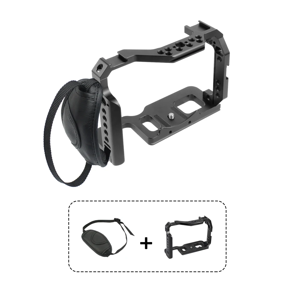 A7M4 A7R4 Kamera Vollkäfig Rig Griff Griff Arca-stil Kalten Schuh Halterung ARRI Ortung für Sony Alpha 7S III IV A7M3 A73 A7R3 A7S3 – Detail 29