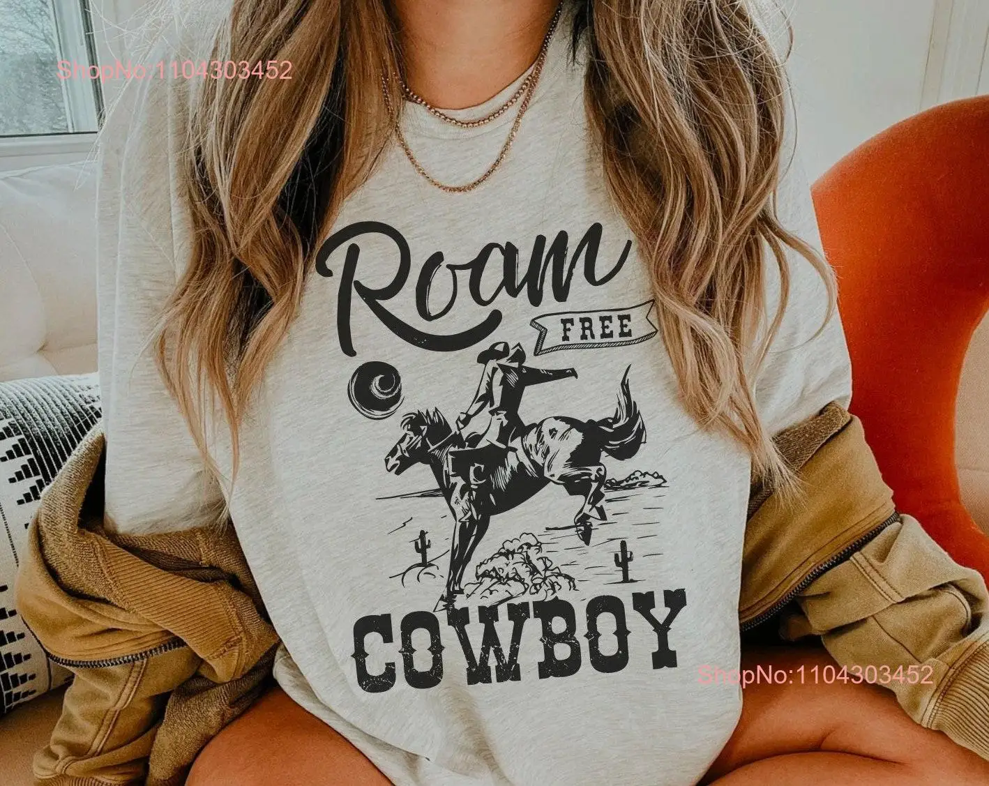 Retro Western T Shirt Wild West Nashville Oversized Texas Rodeo Cowboy Boho Clothes Desert Yeehaw long or short sleeves