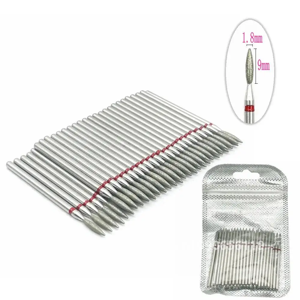 50pc Diamond Nail Drill Cuticle Clean Bit Set Milling Cutter for Manicure Electric  Bits Accessories Dead Skin Remove Tool