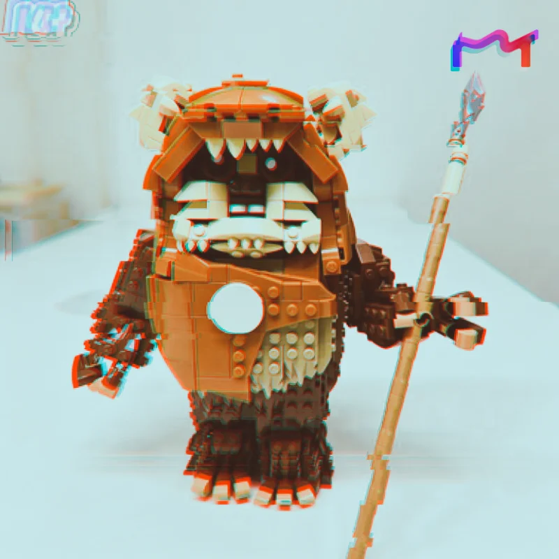 Hot Toys 1010pcs New Star Interstellar Conflict Wars Wicket Ewok Jungle Warrior Sentinel Building Block Model Toys Birthday Gift