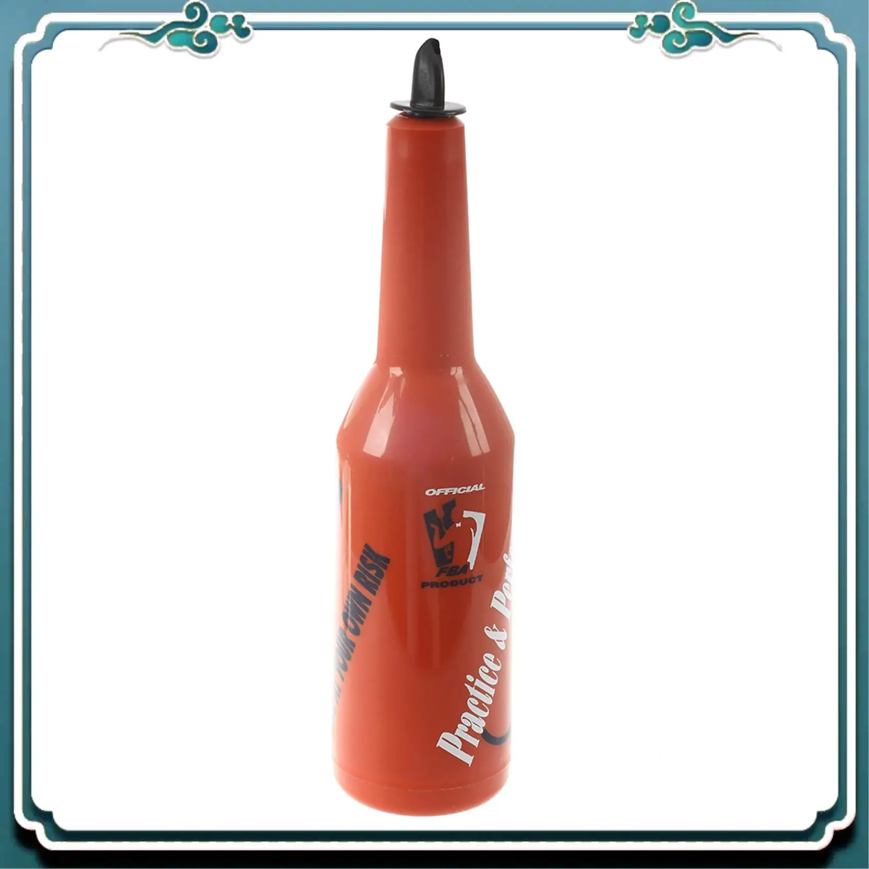 

A67K-2Pcs Flair Bartender Практика бармена Бар Паб Бутылка вина Коктейльный шейкер - красный и оранжевый